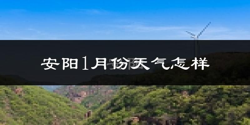 安阳市1月份天气如何?很冷吗?