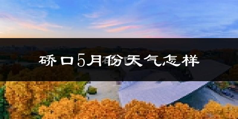 硚口5月份天气怎样?硚口五月冷不冷?