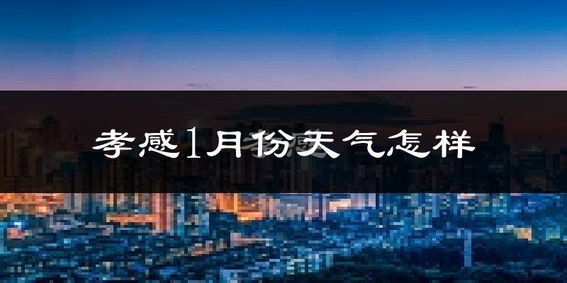 孝感市1月份天气如何?很冷吗?